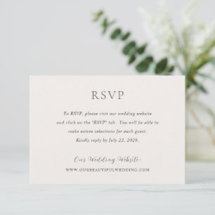 Cartão RSVP Na moda Neutral Modern Wedding