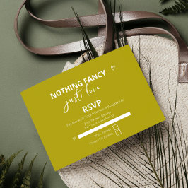 Cartão RSVP Nada De Rico Apenas Adora Casamento Colorido Retro