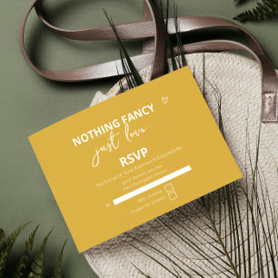 Cartão RSVP Nada De Rico Apenas Adora Casamento Colorido Retro
