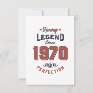 Cartão RSVP Nascer em 1970 Aniversário