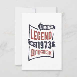 Cartão RSVP Nascer em 1973 Aniversário