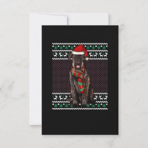 Cartão RSVP Natal Feio do Xmas Giant Schnauzer Dog Santa Hat