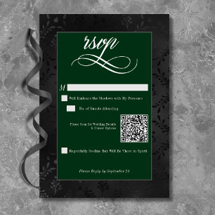 Cartão RSVP Negro Negro Negro Negro Negro Negro Satin Damask V