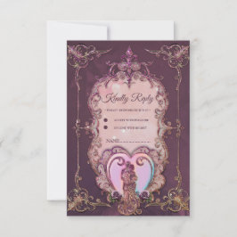 Cartão RSVP No Embrião do Coração.