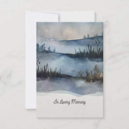 Cartão RSVP No Loving Memory Funeral Invitation Fabricado À Mã