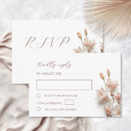 Cartão RSVP Noiva 3D Boho Flores Casamento