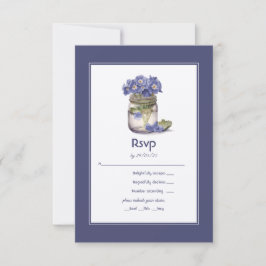 Cartão RSVP Noivado Floral de Future Dusk Common Evening Primr