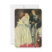 Noivos Recém-Casados Casamento Art Déco Vintage