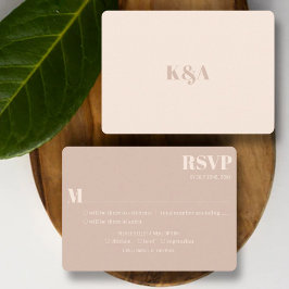 Cartão RSVP Nostalgic Charm Retro Wedding