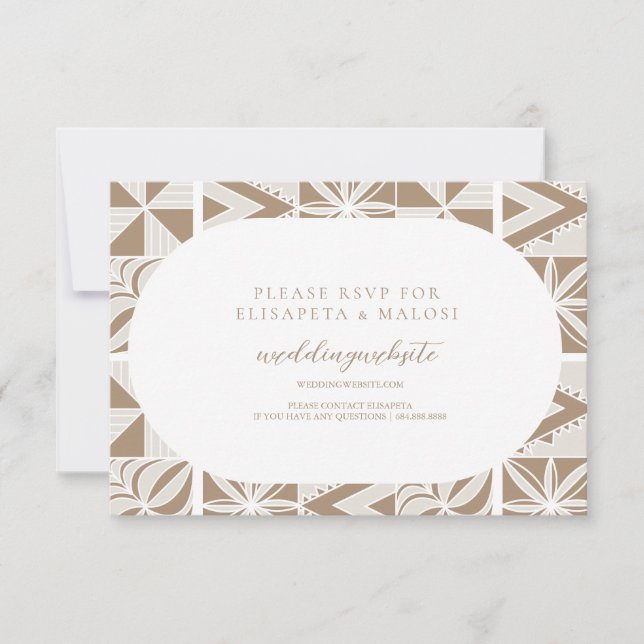 Cartão RSVP Nuku'alofa (Frente)