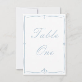 Cartão RSVP Número da Tabela Azul Dusty