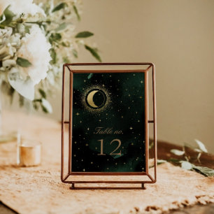 Cartão RSVP Número da Tabela de Casamento de Estrelas Douradas