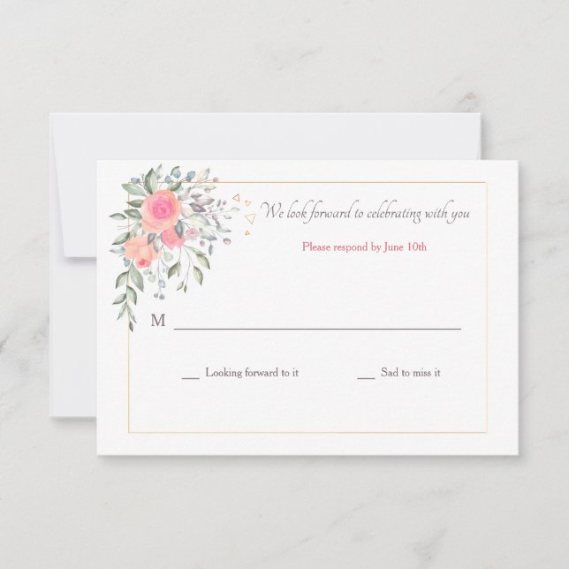 Cartão RSVP Nunca É Tarde Demais (Frente)