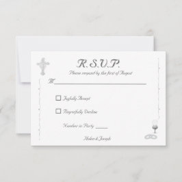 Cartão RSVP Nuptial Grace Catholic Wedding Response Card