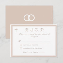 Cartão RSVP O Casamento Católico Refinado