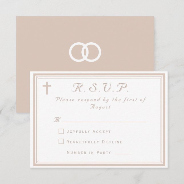 Cartão RSVP O Casamento Católico Refinado (Frente/Verso)