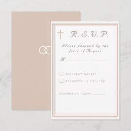 Cartão RSVP O Casamento Católico Refinado