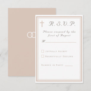 Cartão RSVP O Casamento Católico Refinado