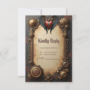 Cartão RSVP O coração pulsante da mecânica,