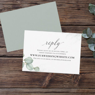 Cartão RSVP O Elegante Eucalyptus Deixa-Se Simples Através Do