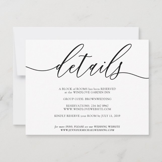 Cartão RSVP O Moderno Simples Limpo pode adicionar seus própri (Frente)