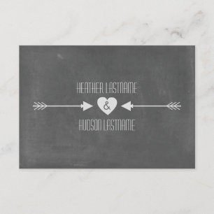 Cartão RSVP O quadro inspirou as setas brancas que Wedding