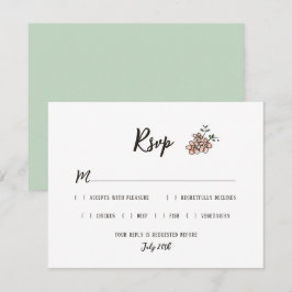 Cartão RSVP O Sinal De Casamento Diz A Rústica Carroçaria