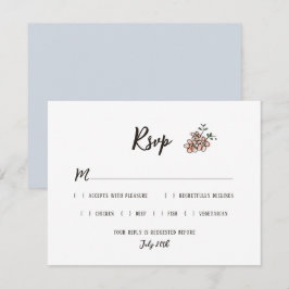 Cartão RSVP O Sinal De Casamento Diz A Rústica Carroçaria