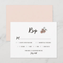Cartão RSVP O Sinal De Casamento Diz A Rústica Carroçaria