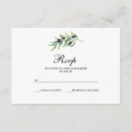 Cartão RSVP Oliva | VP de casamento com