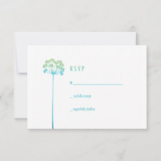 Cartão RSVP Ombre Wildflower Wedding Design