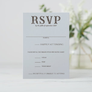 Cartão RSVP Opções de Comida de Casal de praia