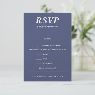 Cartão RSVP Opções de Comida de Esqui e Solicitação de Música