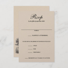 Cartão RSVP Opções de Comida do Casal da barra