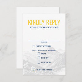 Cartão RSVP Opções de Comida do Colorado Casal