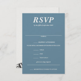 Cartão RSVP Opções de Comida e Solicitação de Música do Casal