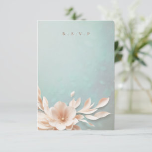 Cartão RSVP Opções românticas de refeições de casamentos flora