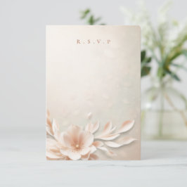 Cartão RSVP Opções românticas de refeições de casamentos flora