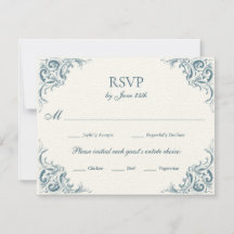 Ornamentado Azul Barroco Fronteiras Médias Escolha