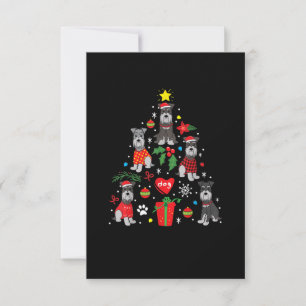 Cartão RSVP Ornamento de Árvore de Natal Schnauzer - Cão Pet