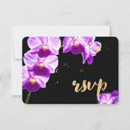 Cartão RSVP Orquídea Radiante PixDezines/Floral/RSVP/DIY