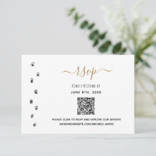 Cartão RSVP Os Humanos Estão Casando Código QR de Casamento de