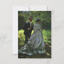 Cartão RSVP Os Promenadores (Os Passeadores) por Monet Casamen