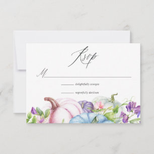 Cartão RSVP Outono - Casamento Floral