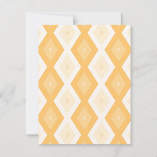 Cartão RSVP Padrão de diamante amarelo