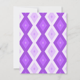 Cartão RSVP Padrão de diamante roxo brilhante
