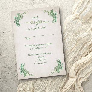 Cartão RSVP Pagan Handfast Wedding