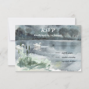 Cartão RSVP Paisagem laca com ciseiros