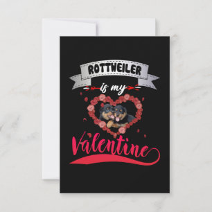Cartão RSVP Pão Cão  Rottweiler É Meu Namorados
