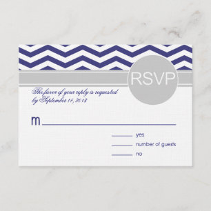 Cartão RSVP PAPEL DE LINHO cinzento do marinho de Logan & de
